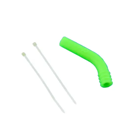 Sylikonowe kolanko wydechu 9mm - zielony