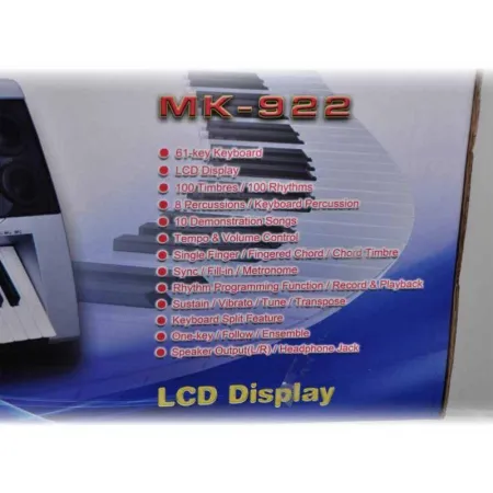 Keyboard MK-922 - duży wyświetlacz LCD, 61 klawiszy-1633996