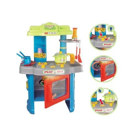 Kuchnia Z Piekarnikiem Niebieska - Dźwięki, Światło, Akcesoria-1635394