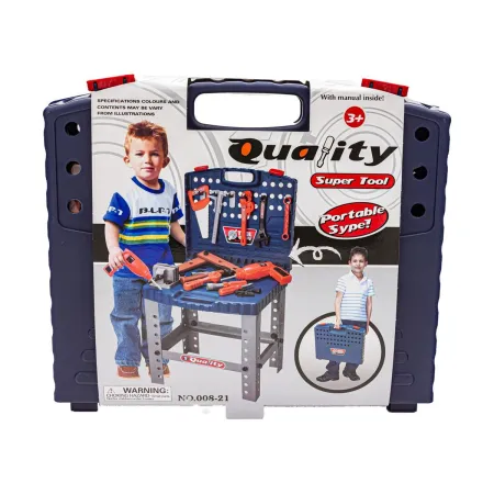 Warsztat stolarski w walizce - wiertarka, klucze, młotek-1635447