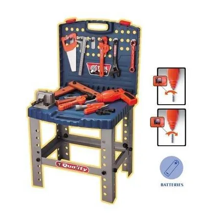 Warsztat stolarski w walizce - wiertarka, klucze, młotek-1635454