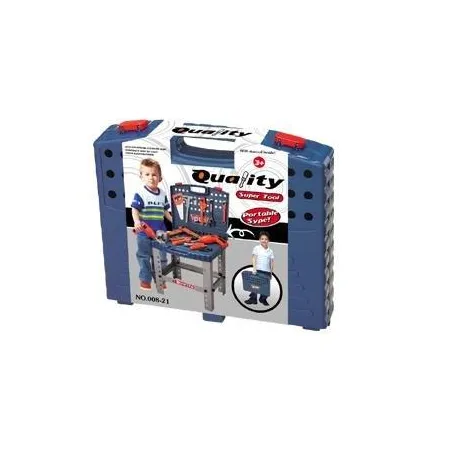 Warsztat stolarski w walizce - wiertarka, klucze, młotek-1635455