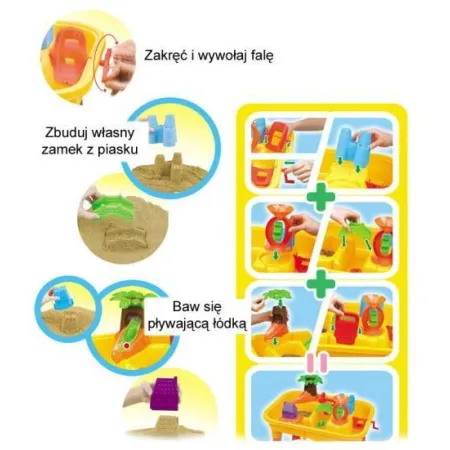 Piaskownica Wodna Basen - Stolik + Akcesoria Foremki-1635605