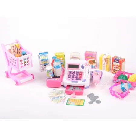 Edukacyjna kasa sklepowa- kalkulator, mikrofon, akcesoria-1635859