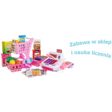 Edukacyjna kasa sklepowa- kalkulator, mikrofon, akcesoria-1635860