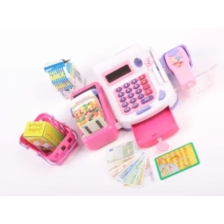 Edukacyjna kasa sklepowa- kalkulator, mikrofon, akcesoria-1635872