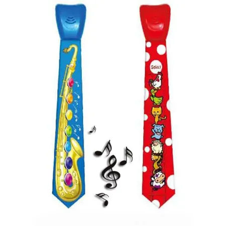 Edukacyjny Grający Krawat dla dziecka - Saksofon, Zwierzęta