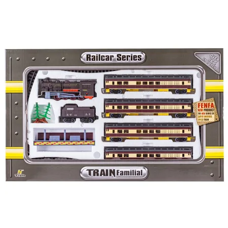 Realistyczna Kolejka Fenfa - Parowóz + Wagony Pasażerskie-1636253