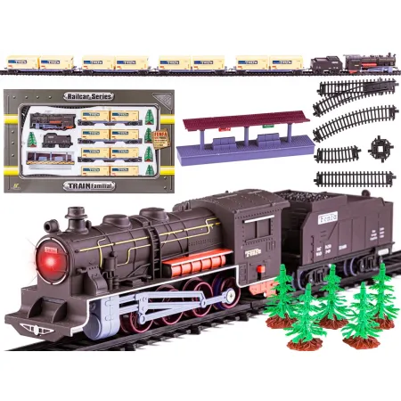 Realistyczna Kolejka Fenfa - Parowóz + Wagony Towarowe