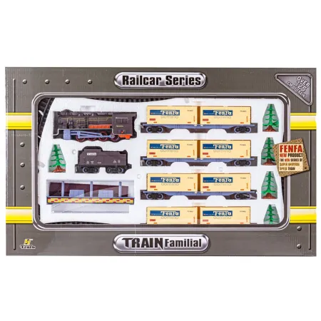 Realistyczna Kolejka Fenfa - Parowóz + Wagony Towarowe-1636274