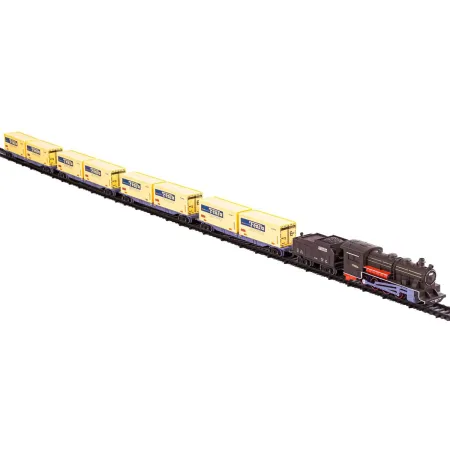 Realistyczna Kolejka Fenfa - Parowóz + Wagony Towarowe-1636284