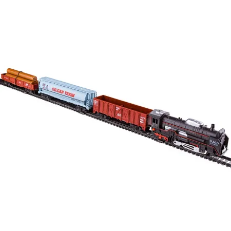 Kolejka Rail King Parowóz + 3 Wagony-1636378