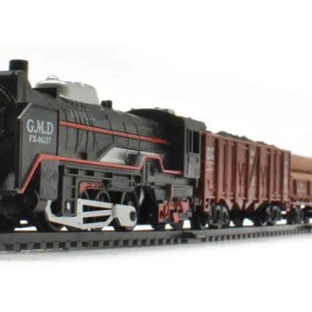 Kolejka Rail King Parowóz + 3 Wagony-1636379