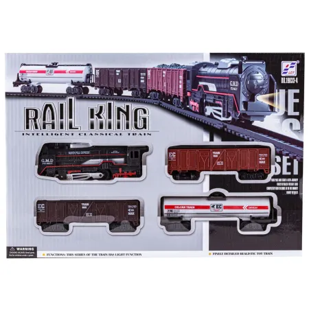 Elektryczna Kolejka - Parowóz + 3 Wagony-1636390