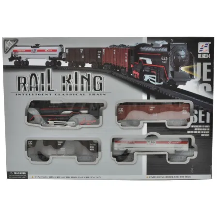 Elektryczna Kolejka - Parowóz + 3 Wagony-1636403