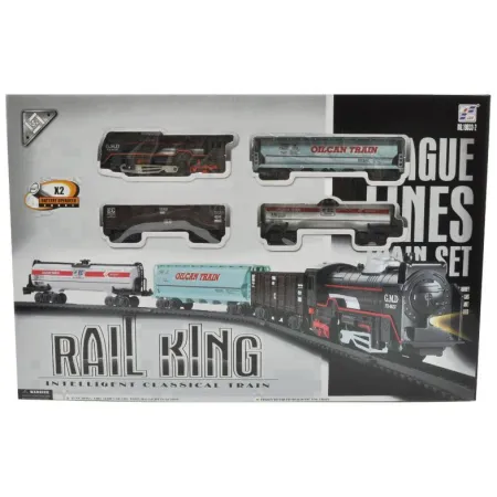 Elektryczna Kolejka Rail King, Parowóz + 3 Wagony-1636419