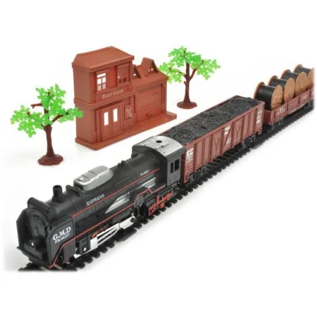 Realistyczna Kolejka Rail King - Parowóz + 3 Wagony-1636430