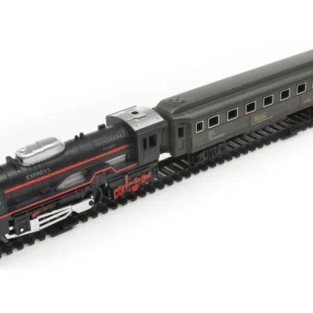 Elektryczna Kolejka - Parowóz + Wagony Pasażerskie-1636444