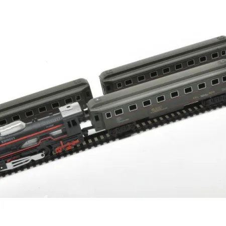 Elektryczna Kolejka - Parowóz + Wagony Pasażerskie-1636452