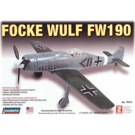 Model Plastikowy Do Sklejania Lindberg (USA) Samolot FW-190 Focke Wulf