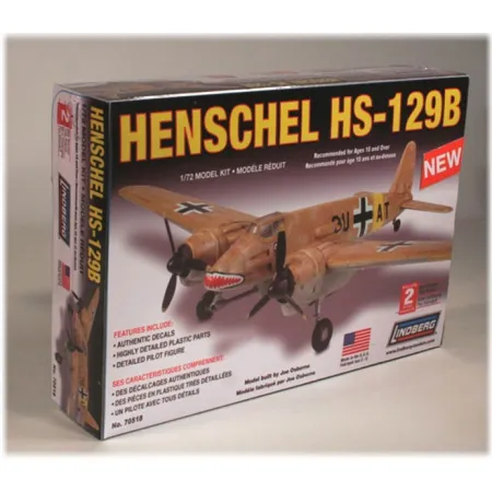 Model Plastikowy Do Sklejania Lindberg (USA) Samolot Heinkel MS-129B