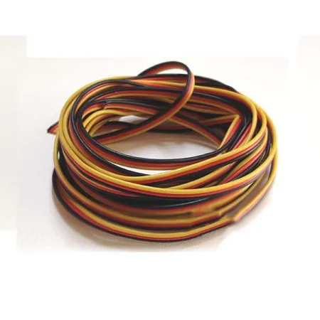 Przewód serwa trójżyłowy 3 x 0,13 mm/1 mb płaski (HITEC)