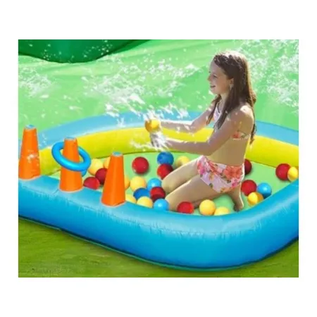 Dmuchaniec Zamek  Wodny Dmuchany HappyHop Słoneczna Oaza 7 In 1-1639132