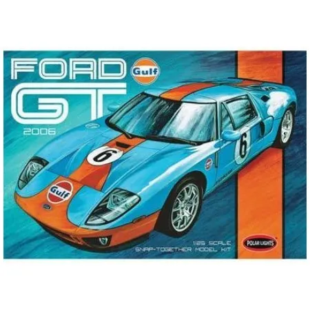 Model plastikowy - Samochód Gulf 2006 Ford GT 1:25 (Snap - do złożenia) - Polar Lights