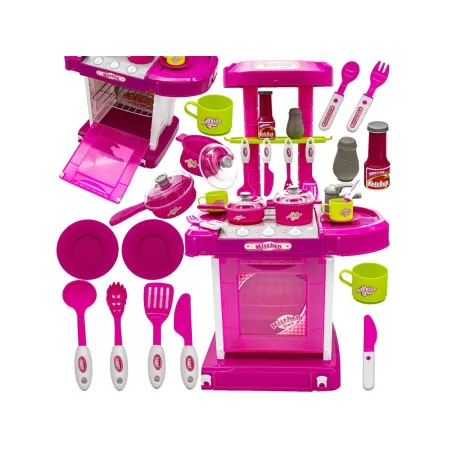 Różowa Kuchnia Z Piekarnikiem, Światło, Dźwięki, Akcesoria