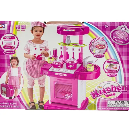 Różowa Kuchnia Z Piekarnikiem, Światło, Dźwięki, Akcesoria-1639687