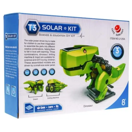 Zabawka Solarna Robot Pojazd Dinozaur Solarny 3w1-1639062