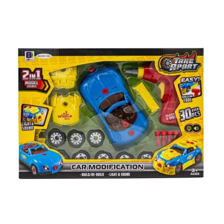 Zabawkowy samochód sportowy Bugatti do rozkręcania i skręcania-1640660