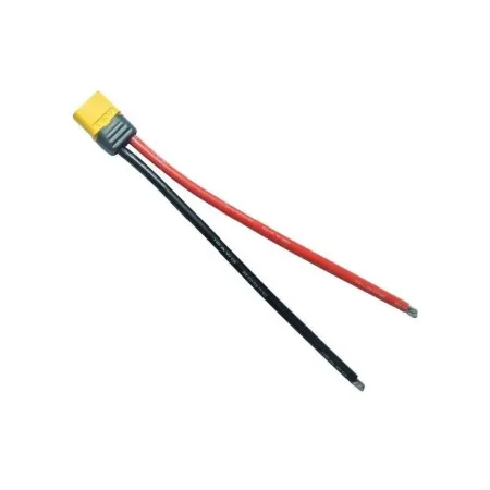 Gniazdo XT60 z osłoną oraz z przewodem - Amass - Żeński 100mm (female)-1640689