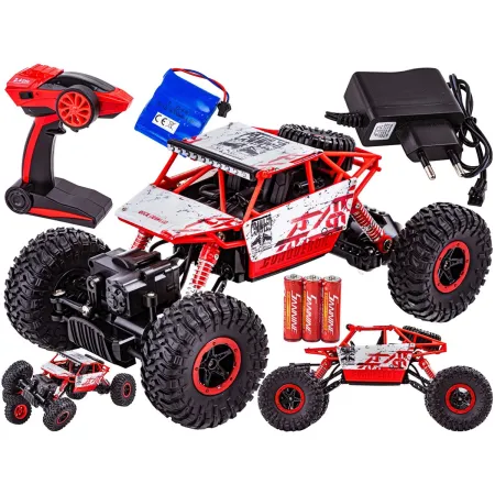 Samochód Rc ROCK CRAWLER 2.4GHz 1:18 Czerwony
