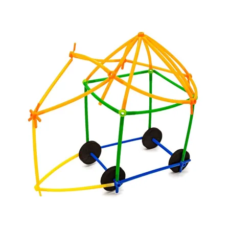 Słomki Konstrukcyjne, Klocki, Patyczki ok. 1200 Sztuk Kuferek-1640823
