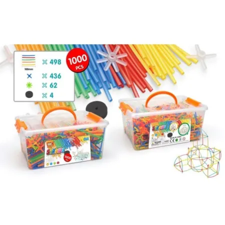 Słomki Konstrukcyjne, Klocki, Patyczki ok. 1000 Sztuk Kuferek-1640837