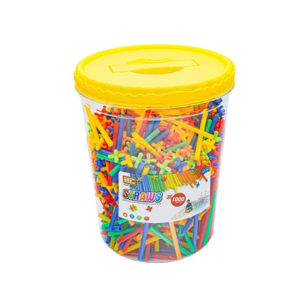 Słomki Konstrukcyjne, Klocki, Patyczki ok. 1000 Sztuk Wiaderko-1640842
