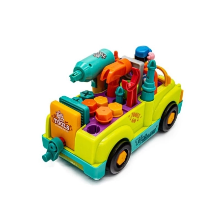 Auto Do Rozkręcania i Skręcania + Narzędzia, Jeździ, Świeci, Gra Melodie Wkrętarka-1640887