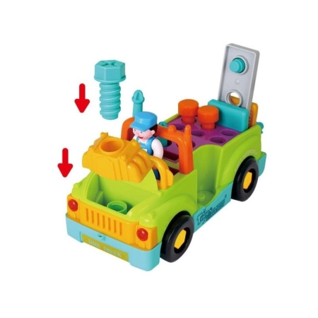 Auto Do Rozkręcania i Skręcania + Narzędzia, Jeździ, Świeci, Gra Melodie Wkrętarka-1640895
