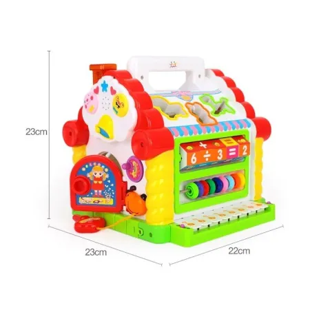 Edukacyjny Domek - Pianinko, Sorter, Liczydło, Melodie-1640918
