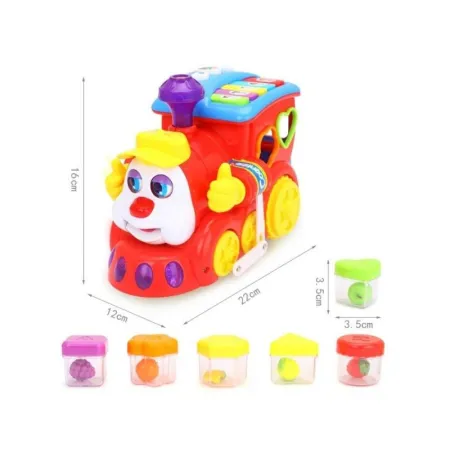 Kolorowa Lokomotywa, Ciuchcia Sorter Klocki Dźwięk Hola-1641030