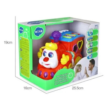 Kolorowa Lokomotywa, Ciuchcia Sorter Klocki Dźwięk Hola-1641031