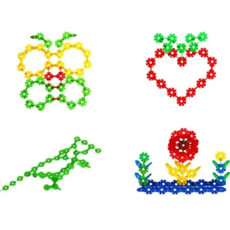 Klocki Konstrukcyjne, Rzepy, Kreatywne Rzepki Czepki Płatki Śniegu ok. 1500 Sztuk DUŻE 4,1CM-1641040