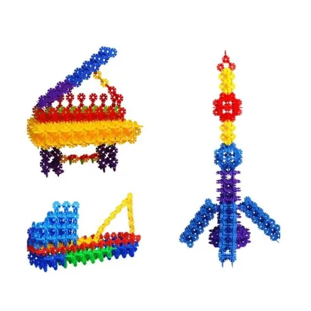 Klocki Konstrukcyjne, Rzepy, Kreatywne Rzepki Czepki Płatki Śniegu ok. 1500 Sztuk DUŻE 4,1CM-1641042