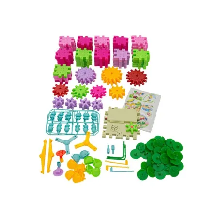 Klocki Edukacyjne, Konstrukcyjne 158 Elementów Wafle-1641074