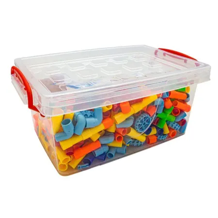 Klocki Słomki Konstrukcyjne, Kolorowy Rurociąg Rury Rurki ok. 340 Elementów-1641083