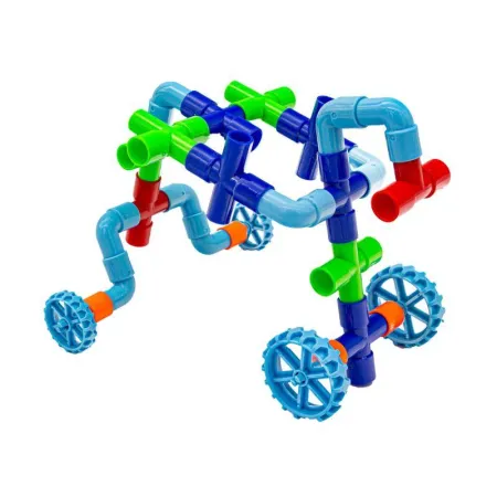 Klocki Słomki Konstrukcyjne, Kolorowy Rurociąg Rury Rurki ok. 340 Elementów-1641086