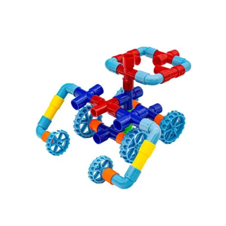 Klocki Słomki Konstrukcyjne, Kolorowy Rurociąg Rury Rurki ok. 340 Elementów-1641087