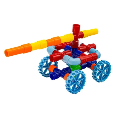 Klocki Słomki Konstrukcyjne, Kolorowy Rurociąg Rury Rurki ok. 340 Elementów-1641088
