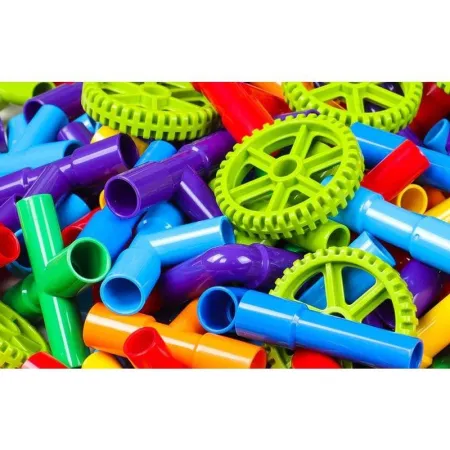 Klocki Słomki Konstrukcyjne, Kolorowy Rurociąg Rury Rurki ok. 340 Elementów-1641092